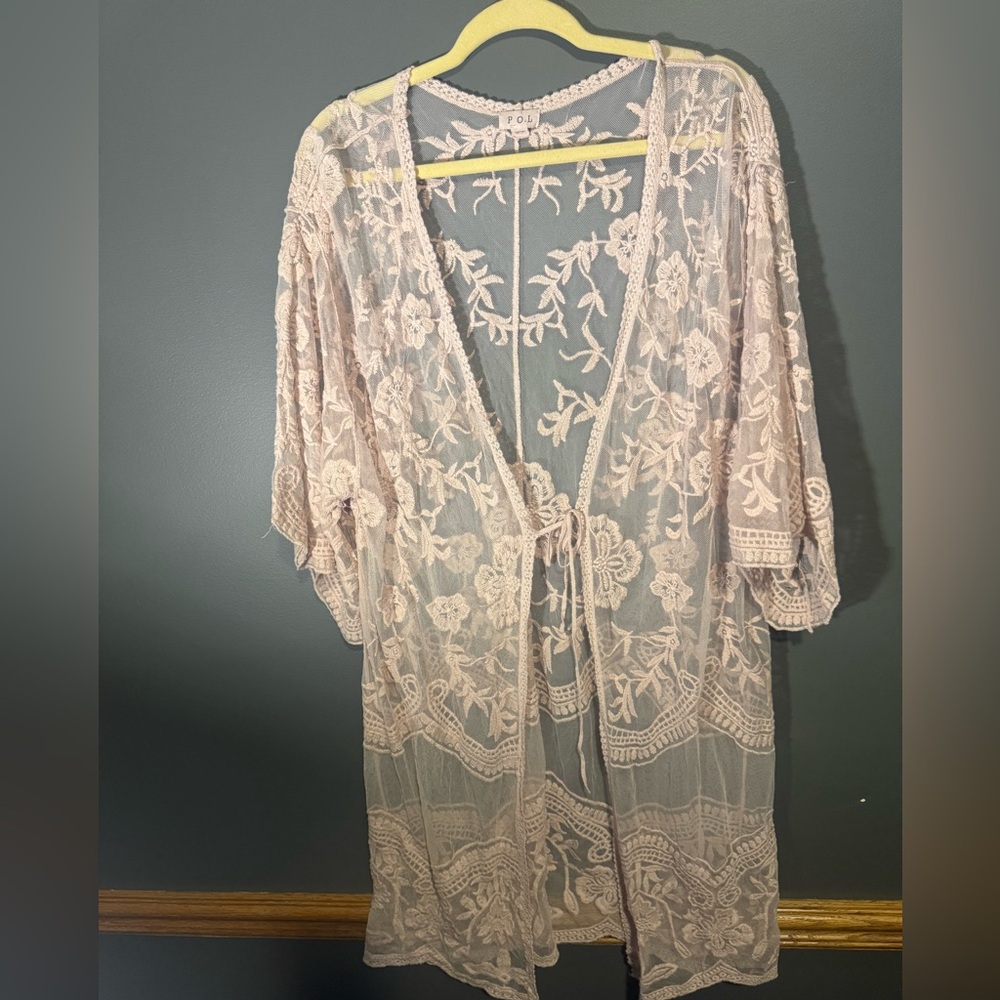 Brand New POL lace cardigan S/M